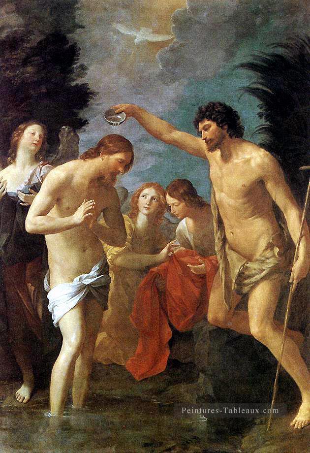Baptême du Christ Guido Reni Nu Peintures à l'huile